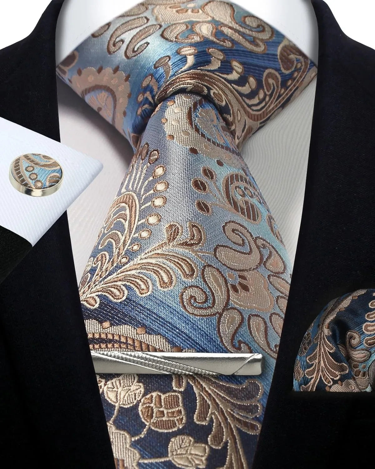 Silk Paisley 4pc Necktie Set