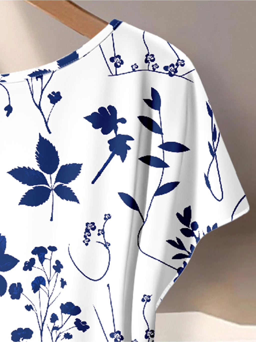 Plus Size Navy Blue Floral Tie Side Top & Wide Leg Pants 2 Piece Set | Women's Summer Casual Outfit Bazaare Mart 2pc Pants Set