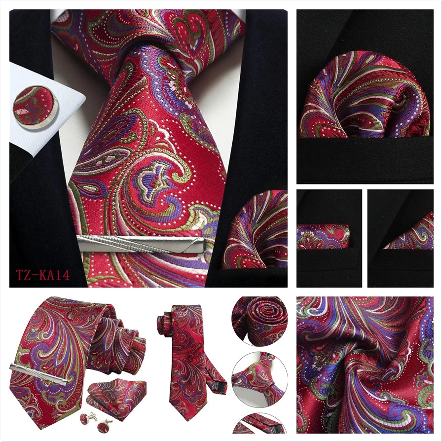Silk Paisley 4pc Necktie Set