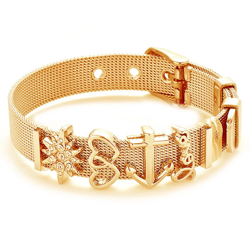 Nautical Stainless Steel Mesh Bracelet