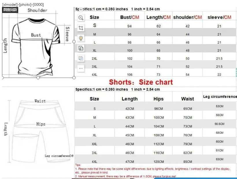 Fashion T-shirt shorts 2 piece set