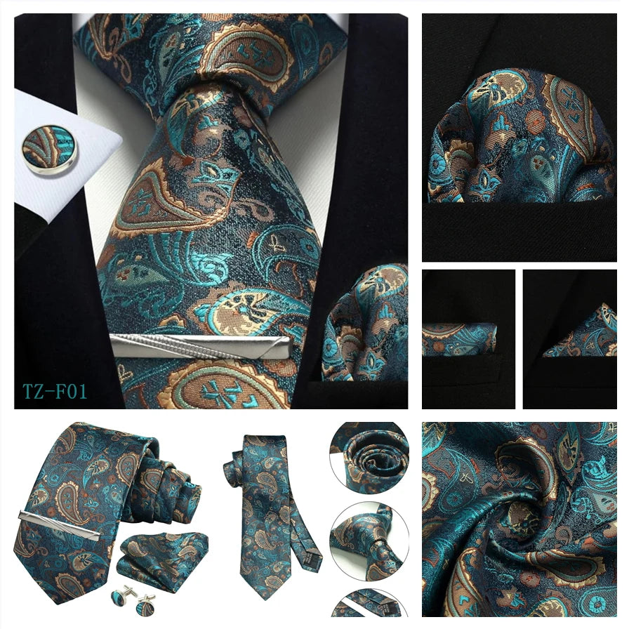 Silk Paisley 4pc Necktie Set