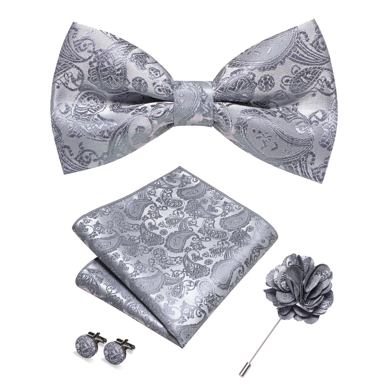 Paisley Jacquard Bow Tie 4pc Set 0034 Bazaare Mart Paisley Jacquard Bow Tie 4pc Set