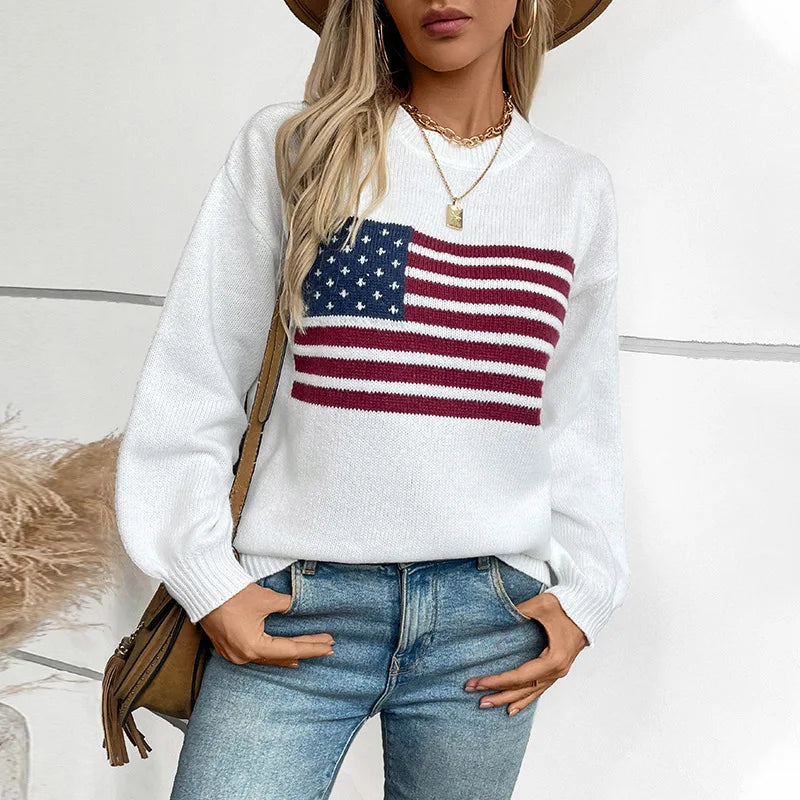American Flag Sweater