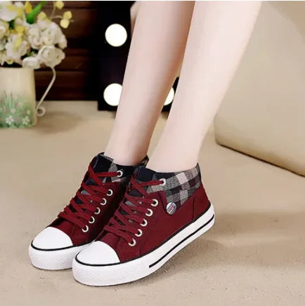 Plaid Low Top Sneakers