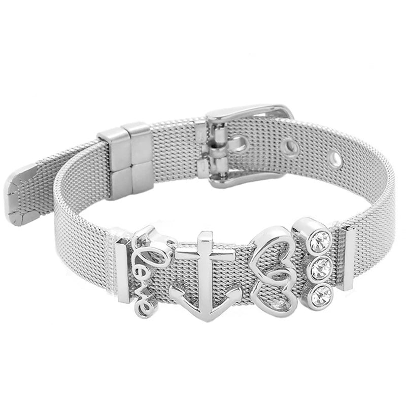 Nautical Stainless Steel Mesh Bracelet