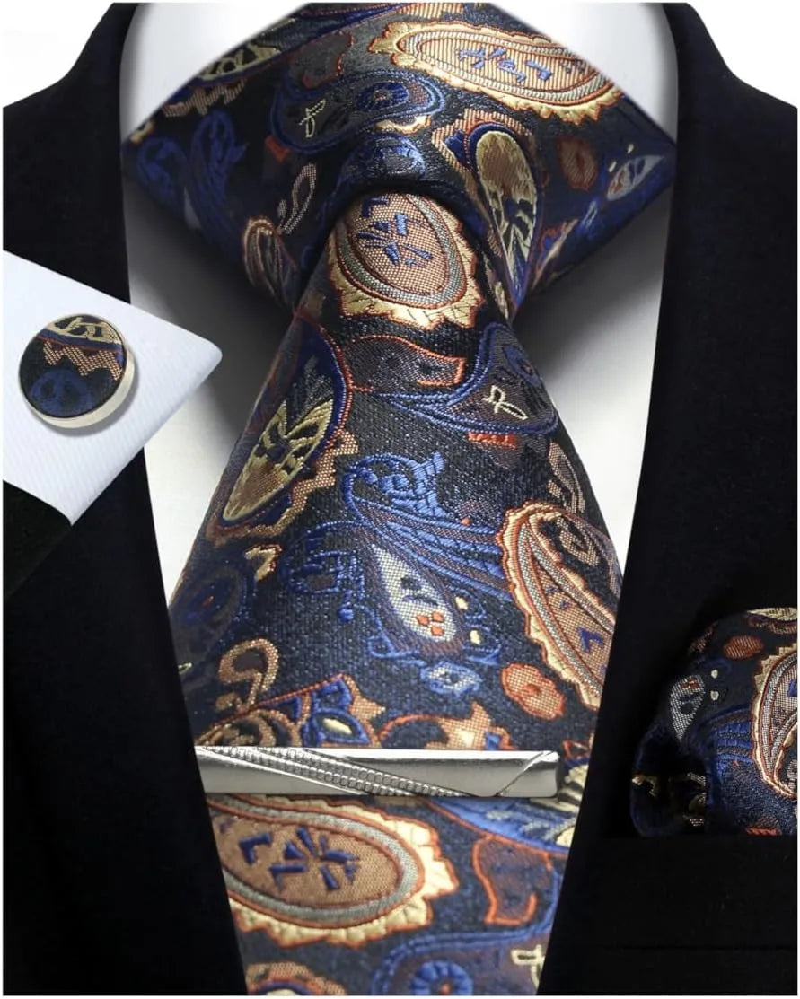 Silk Paisley 4pc Necktie Set
