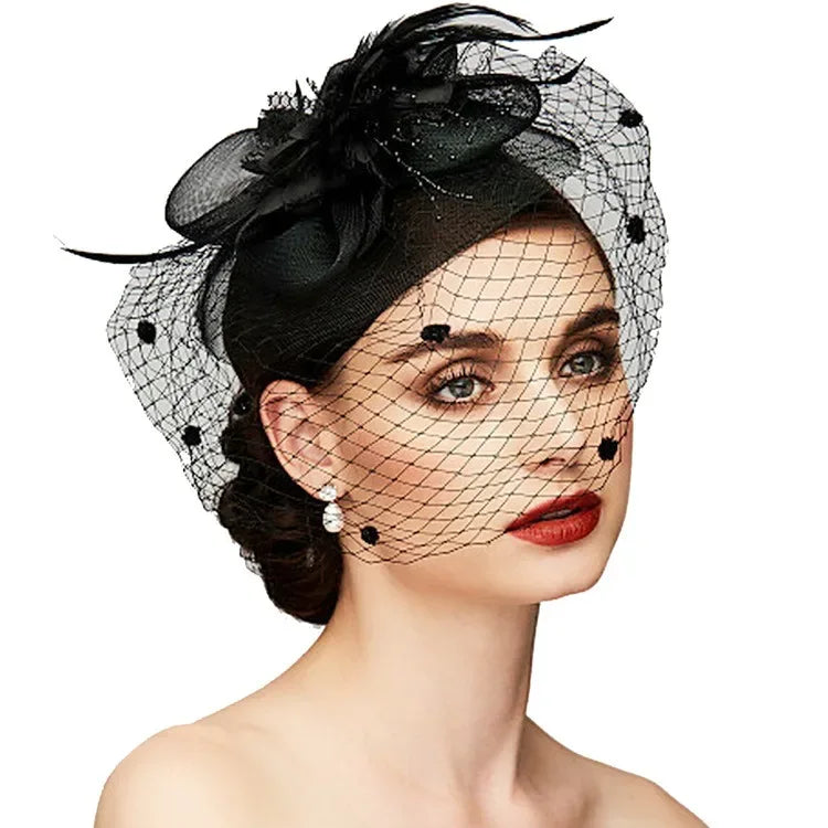 Mesh Veiled Flower Fascinators Bazaare Mart Mesh Veiled Flower Fascinators