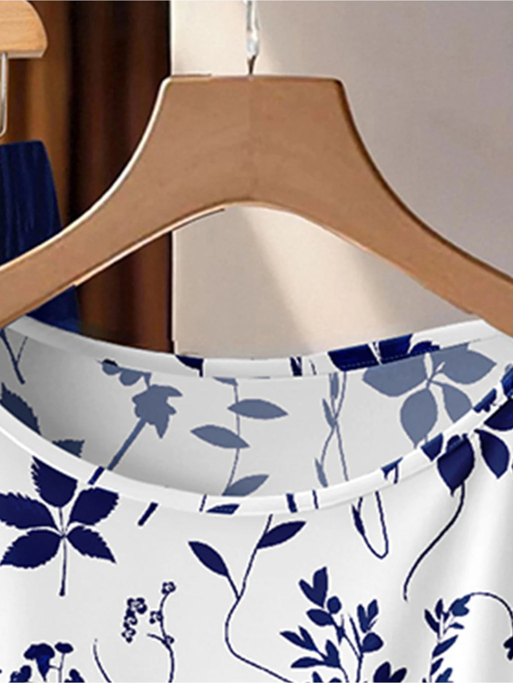 Plus Size Navy Blue Floral Tie Side Top & Wide Leg Pants 2 Piece Set | Women's Summer Casual Outfit Bazaare Mart 2pc Pants Set
