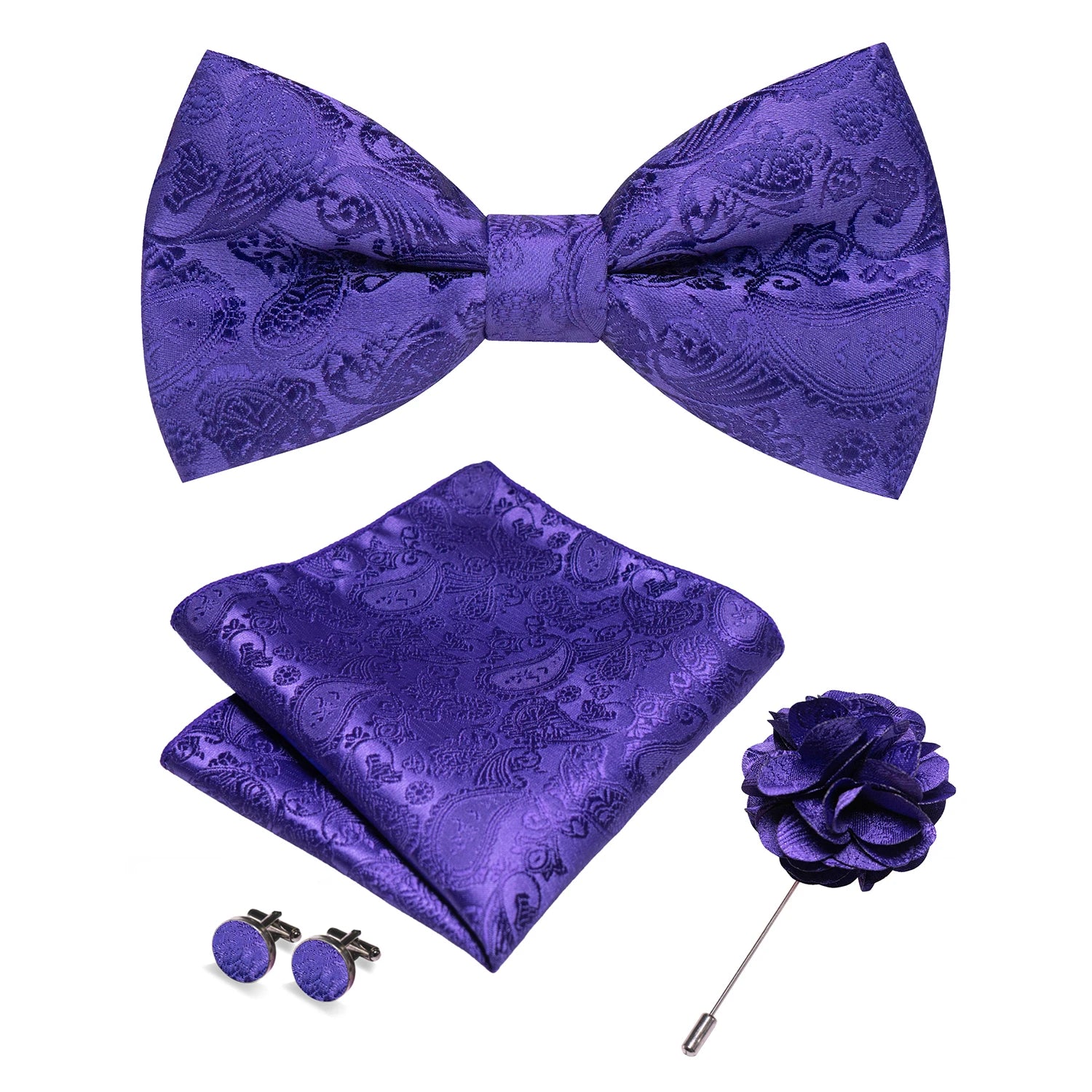 Paisley Jacquard Bow Tie 4pc Set 0039 Bazaare Mart Paisley Jacquard Bow Tie 4pc Set