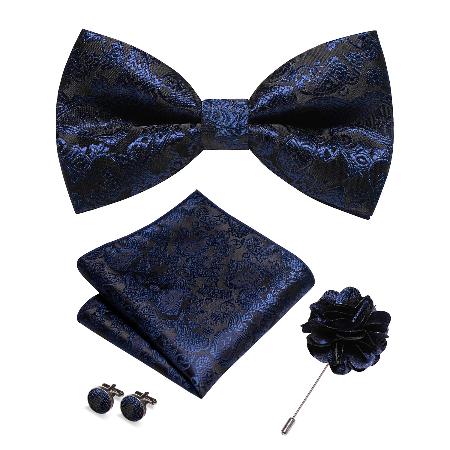 Paisley Jacquard Bow Tie 4pc Set 0025 Bazaare Mart Paisley Jacquard Bow Tie 4pc Set