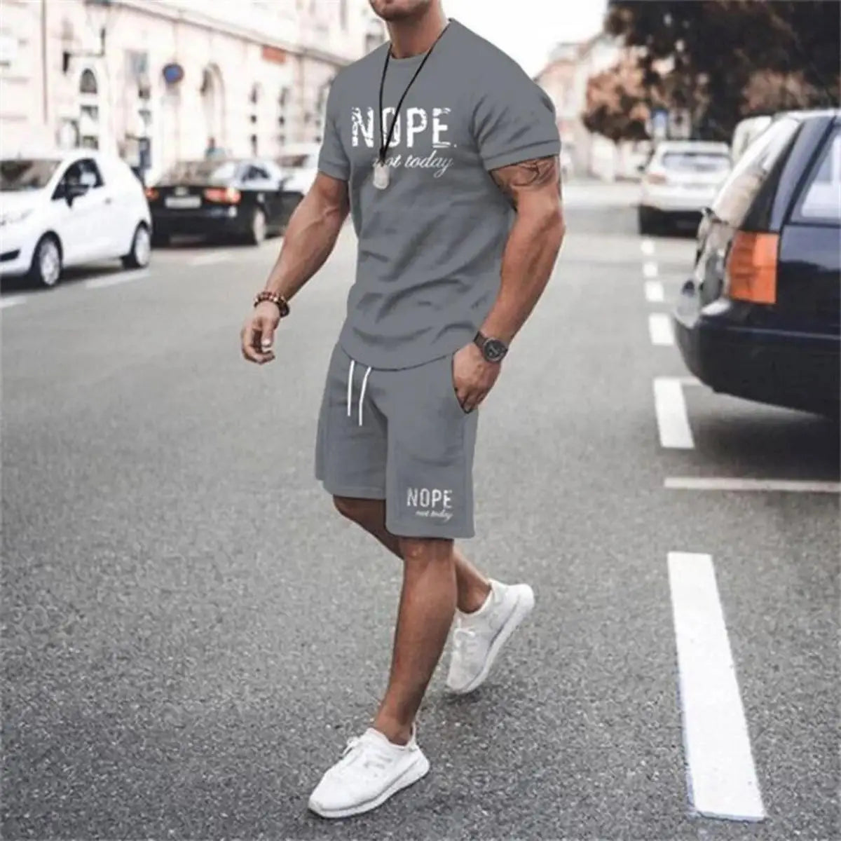 Nope Summer T-shirt Shorts Set