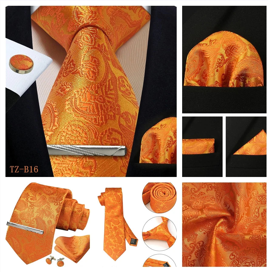 Silk Paisley 4pc Necktie Set