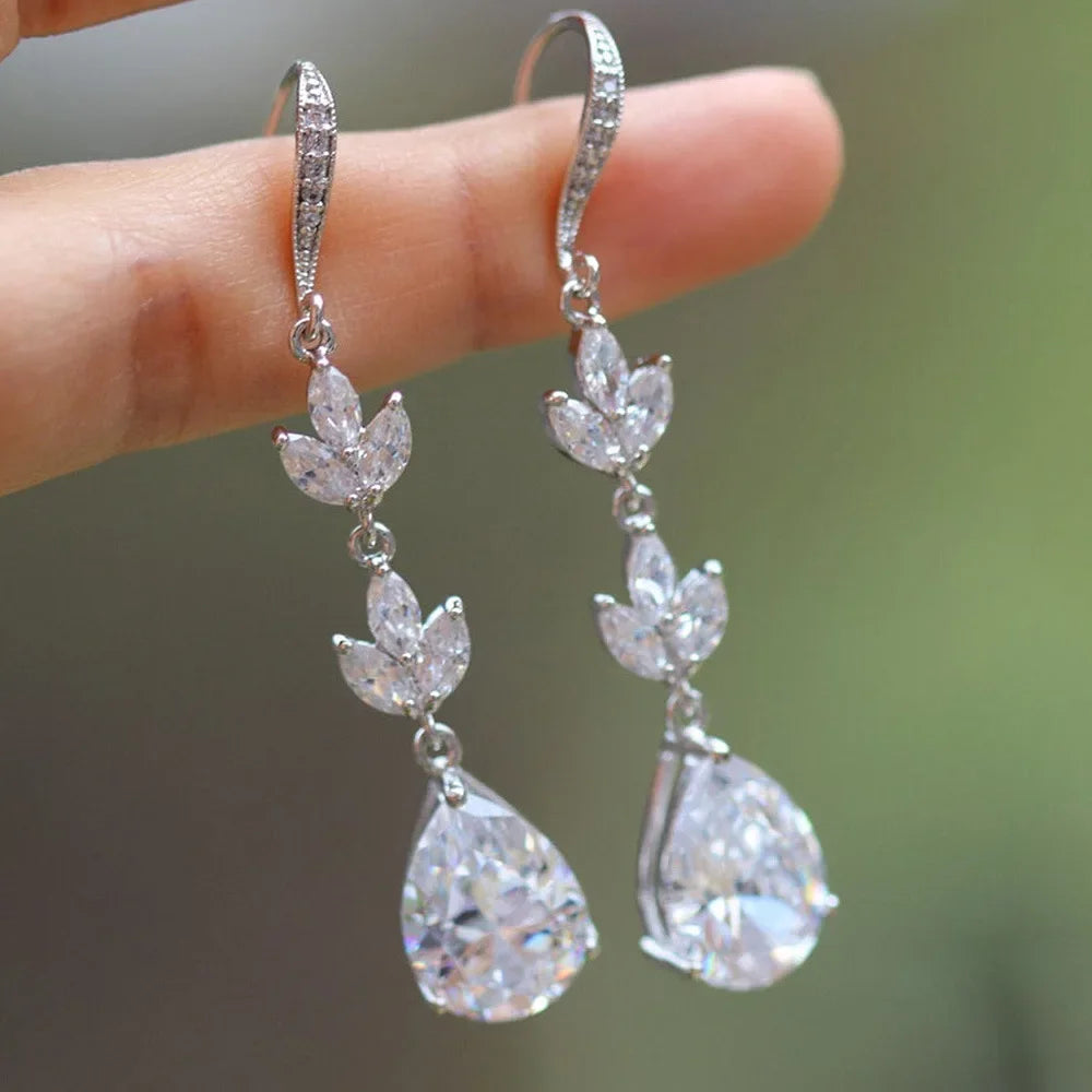 Glamorous Special Occasion CZ Earrings E1788 Bazaare Mart Rhinestone Earrings