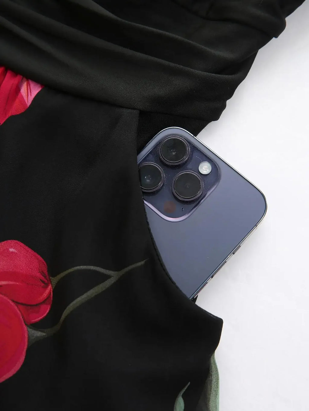 Red Floral Black Layered Chiffon Dress Bazaare Mart Red Floral Black Layered Chiffon Dress