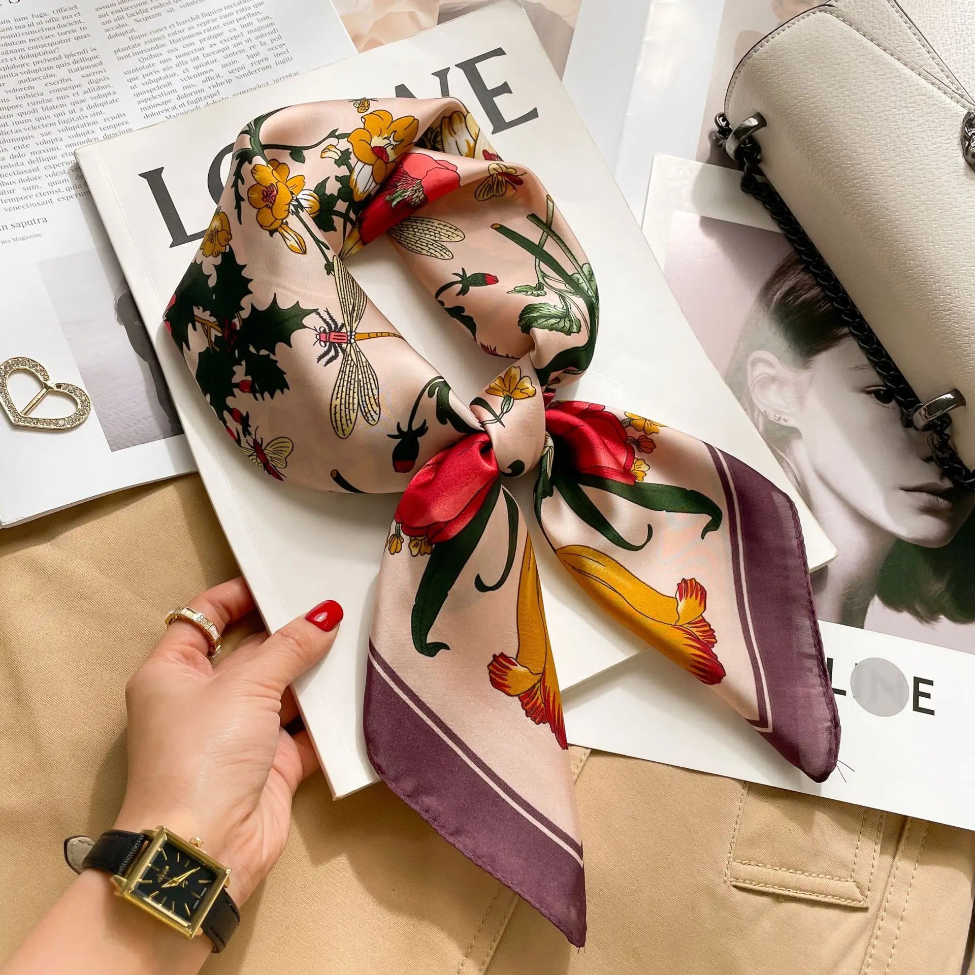 Pashmina Silk Scarf 70FJ01-1 70X70cm Bazaare Mart Silk Scarf