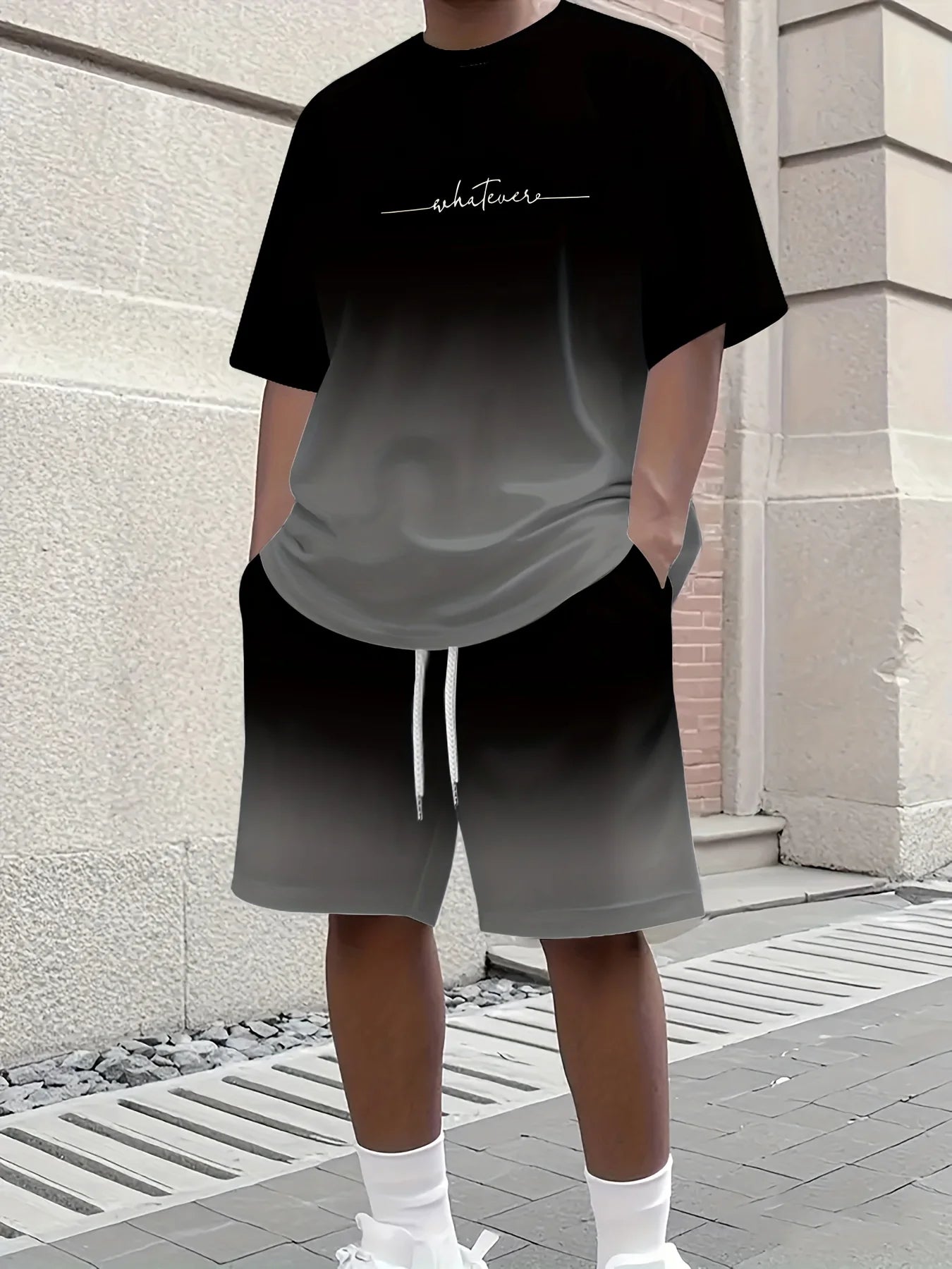 Men's T-Shirt and Shorts Set MBTZ25122420LN10 Bazaare Mart Shorts Set