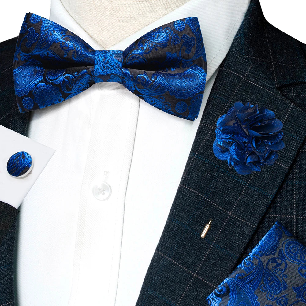 Paisley Jacquard Bow Tie 4pc Set Bazaare Mart Paisley Jacquard Bow Tie 4pc Set
