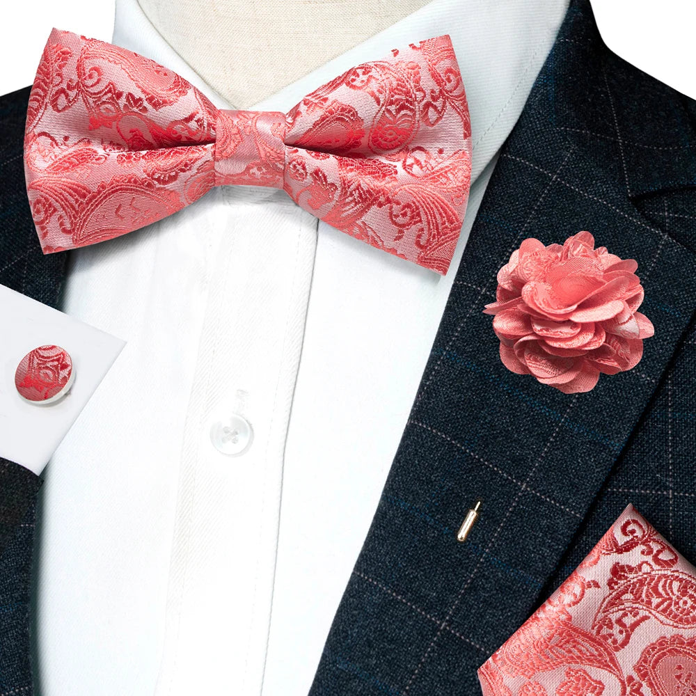 Paisley Jacquard Bow Tie 4pc Set Bazaare Mart Paisley Jacquard Bow Tie 4pc Set