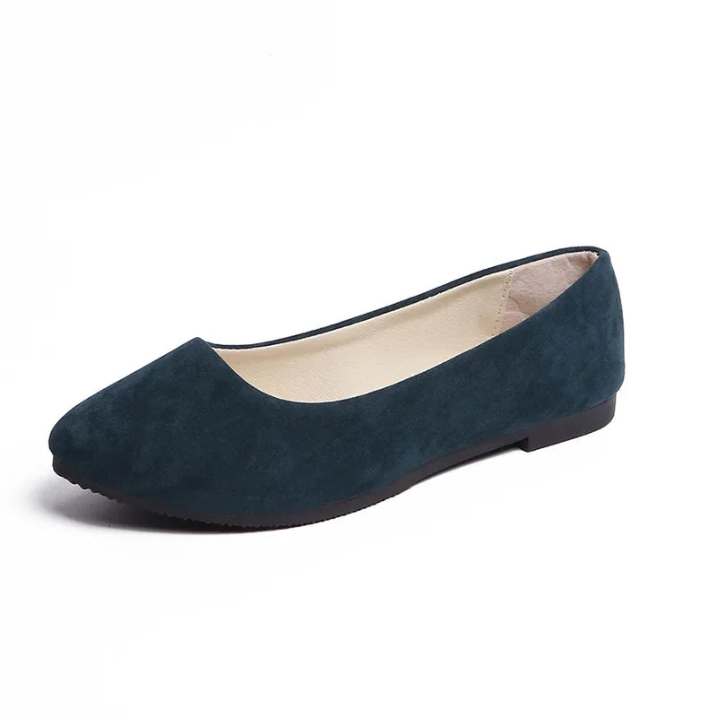 Suede Flat Slip Ons