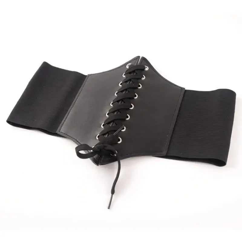 Wide PU Leather Corset Belt Bazaare Mart Wide PU Leather Corset Belt