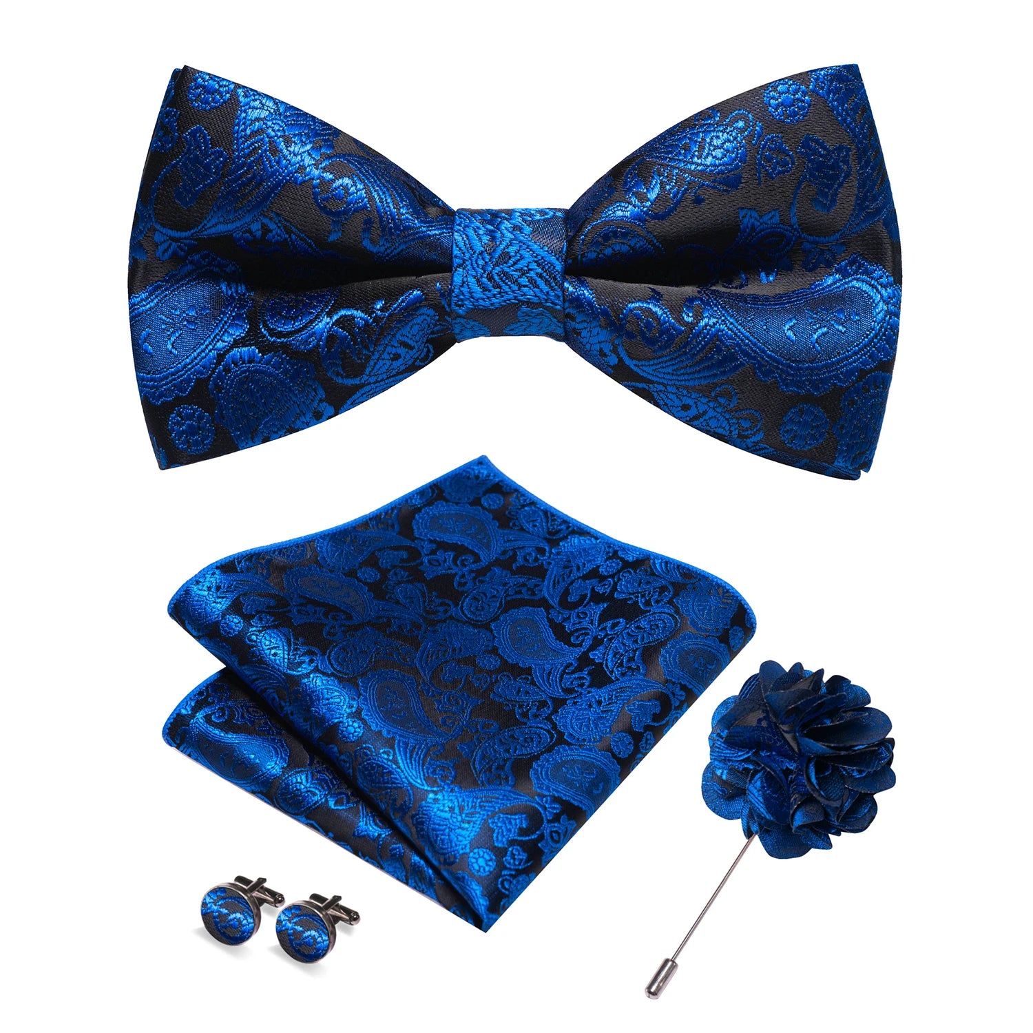 Paisley Jacquard Bow Tie 4pc Set 0011 Bazaare Mart Paisley Jacquard Bow Tie 4pc Set