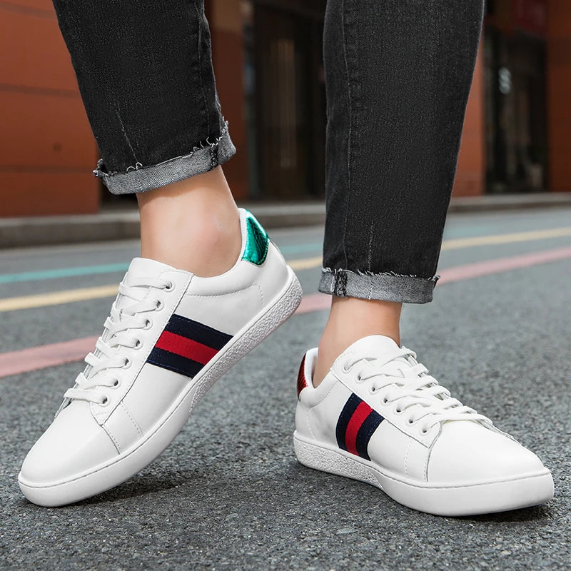 Tri Stripe Gold Bee Designer Style Sneakers
