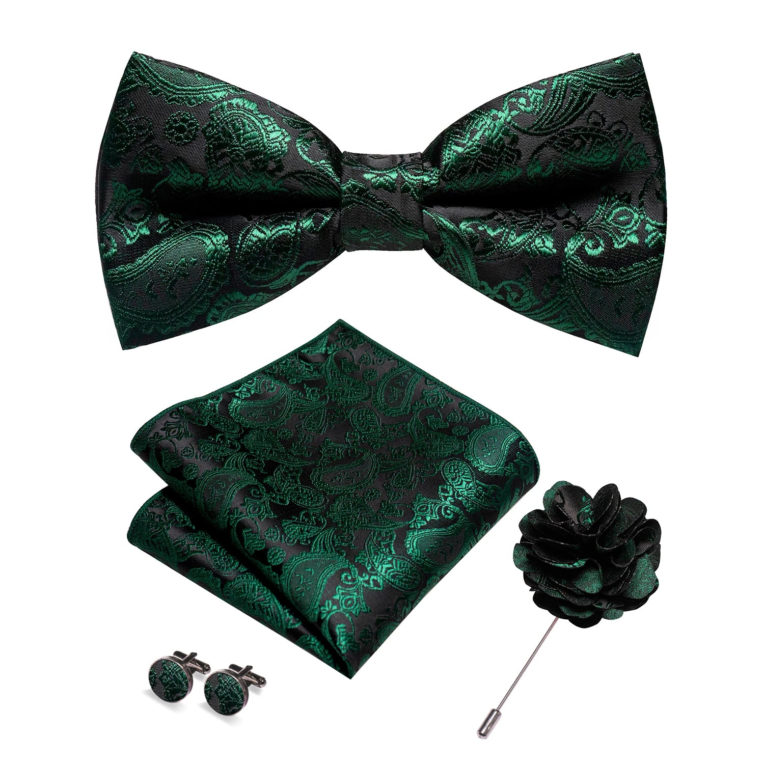 Paisley Jacquard Bow Tie 4pc Set 0018 Bazaare Mart Paisley Jacquard Bow Tie 4pc Set
