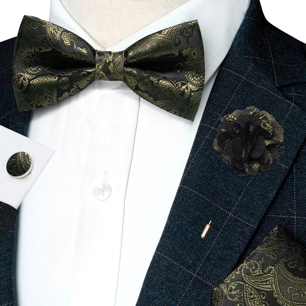Paisley Jacquard Bow Tie 4pc Set Bazaare Mart Paisley Jacquard Bow Tie 4pc Set