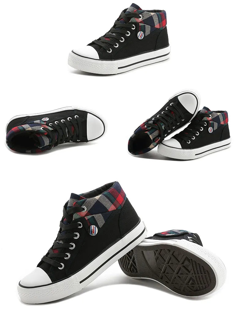 Plaid Low Top Sneakers