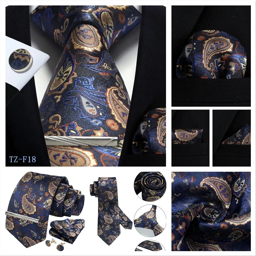 Silk Paisley 4pc Necktie Set