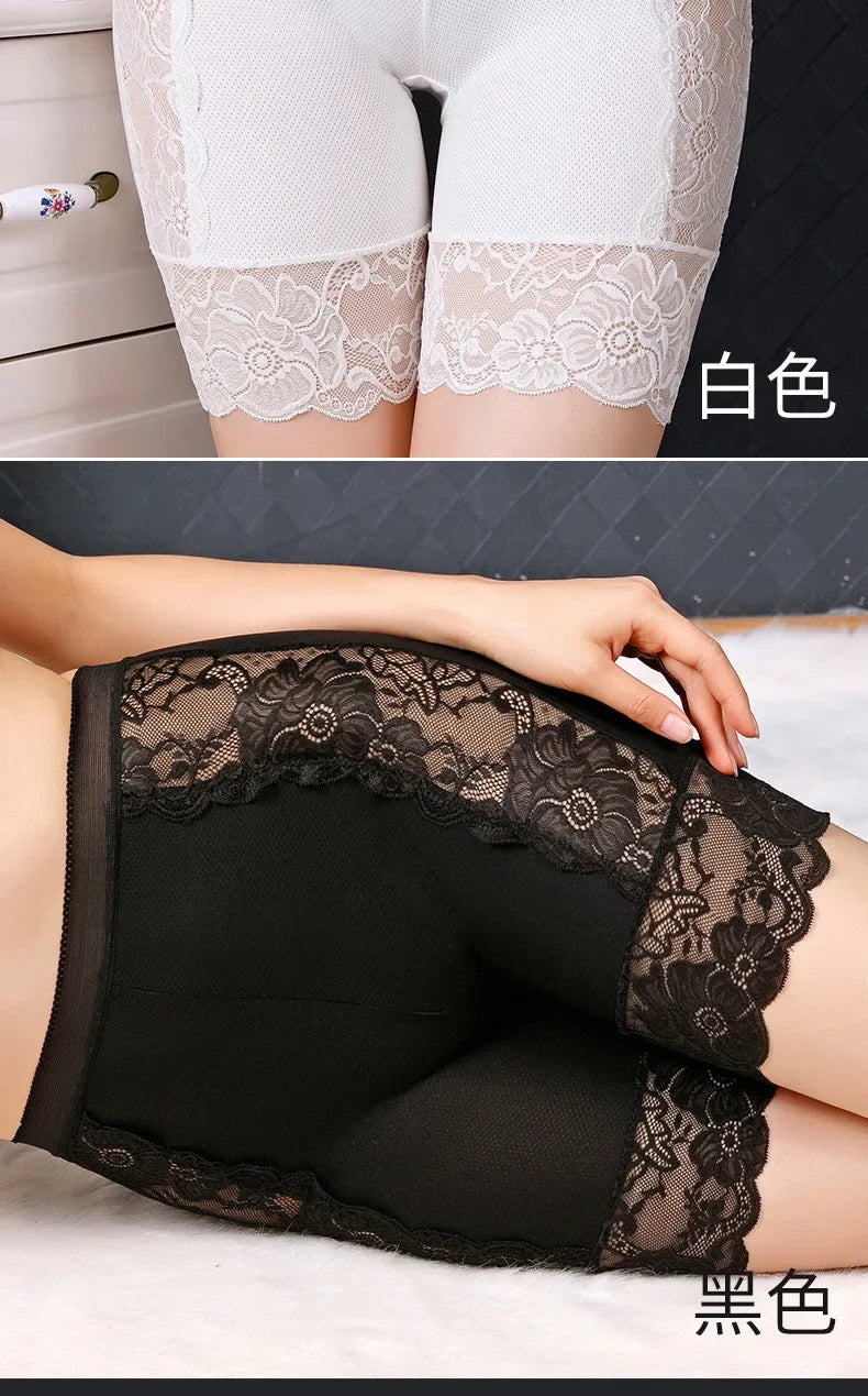 Plus Size Lacy Anti-Chafing Slip Shorts for Women – Lace Thigh Saver Under Dress Shorts Bazaare Mart Girdle