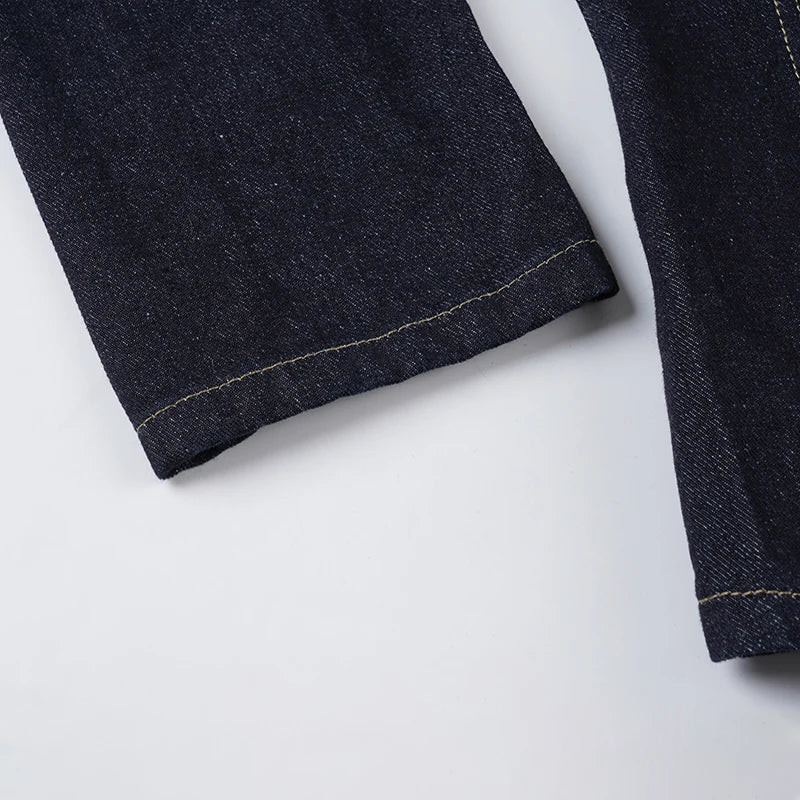 Vintage Midnight Blue Denim Button-Up Shacket
