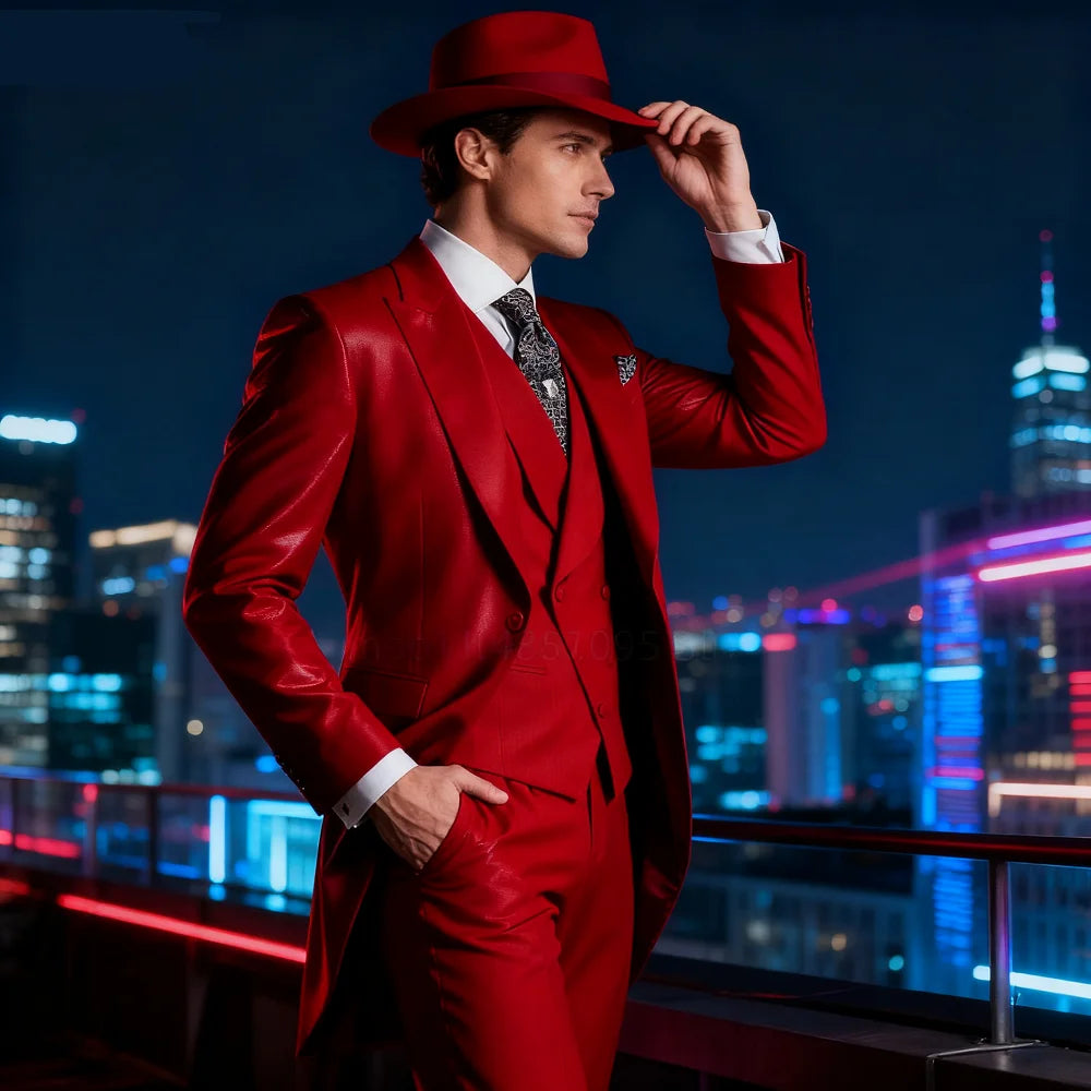 Long Tail 3pc Wedding Tuxedo Suit