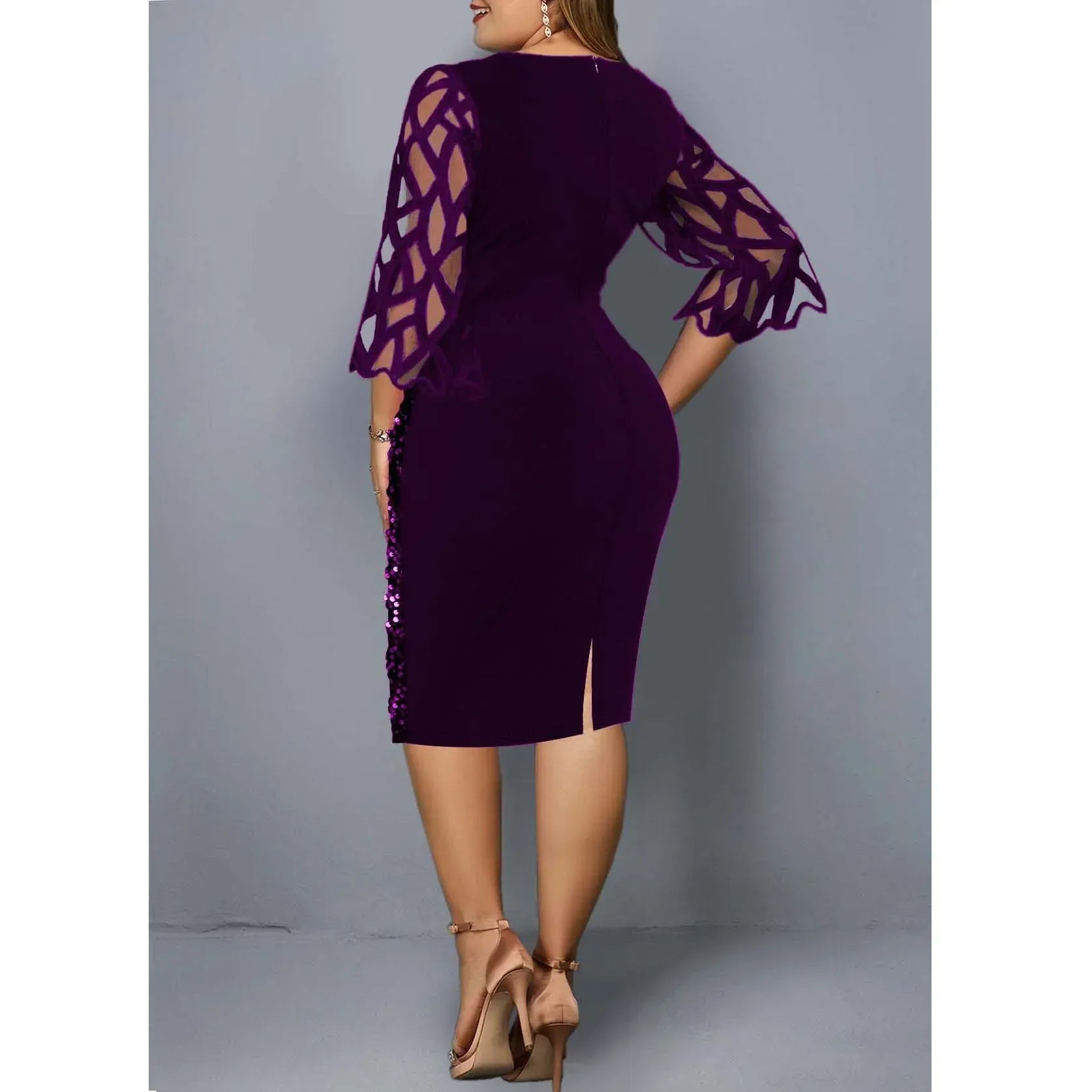 Elegant Sequin Plus Size Dress Bazaare Mart Elegant Sequin Plus Size Dress