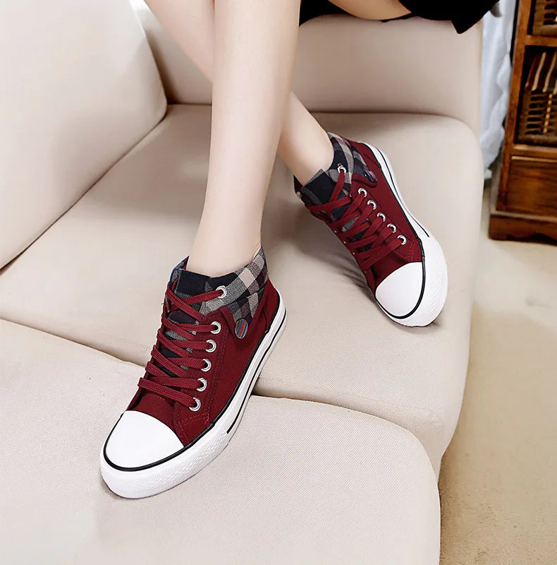 Plaid Low Top Sneakers