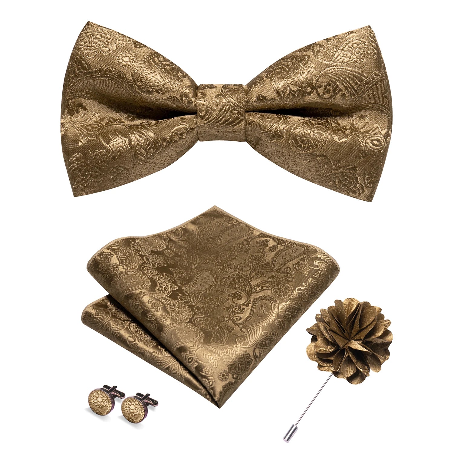 Paisley Jacquard Bow Tie 4pc Set 0009 Bazaare Mart Paisley Jacquard Bow Tie 4pc Set