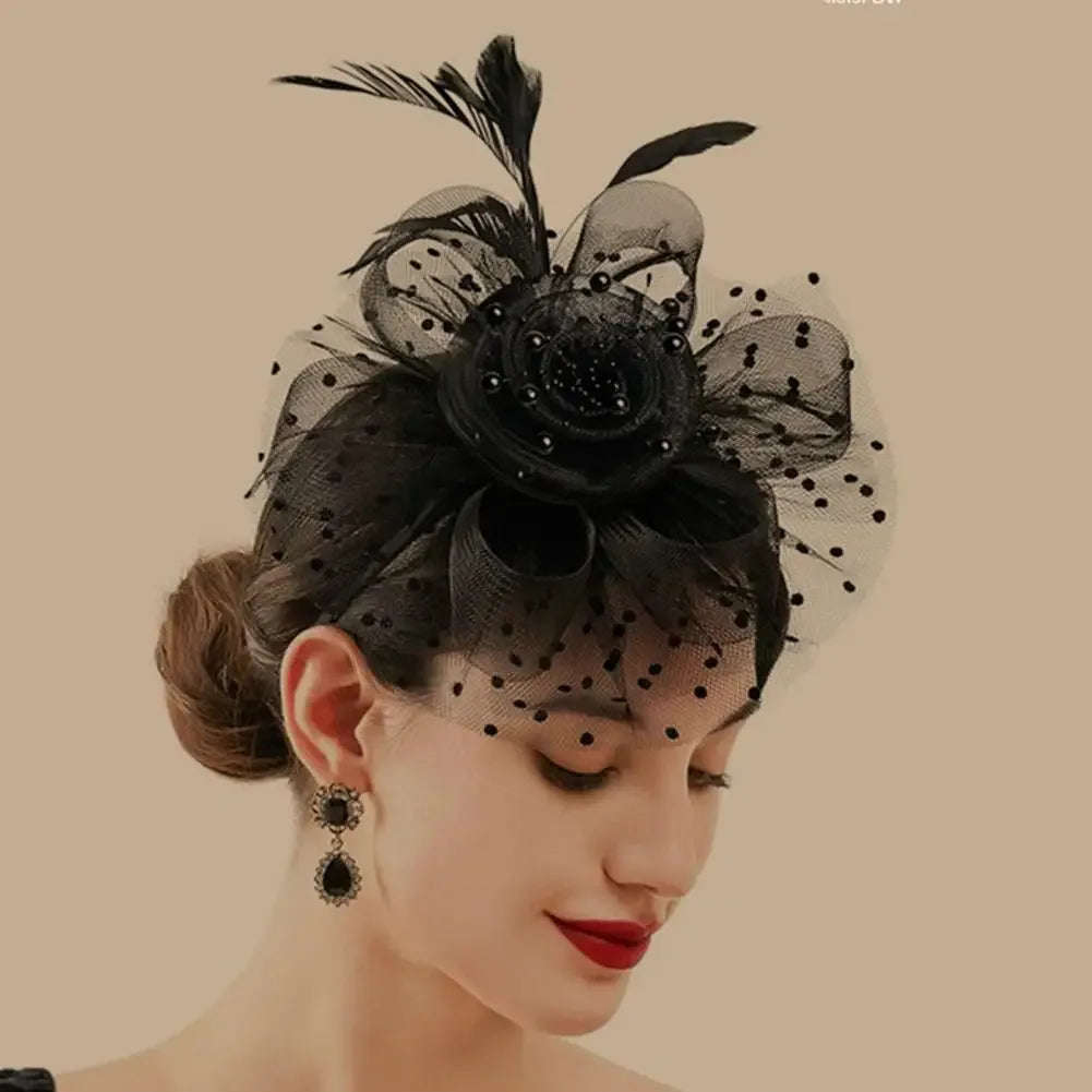 Mesh Dot Fascinator Hat - Bazaare Mart