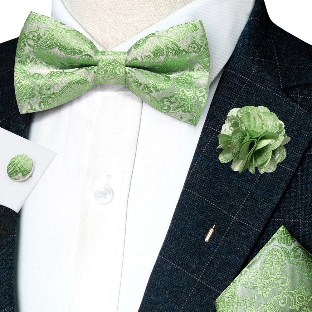 Paisley Jacquard Bow Tie 4pc Set Bazaare Mart Paisley Jacquard Bow Tie 4pc Set