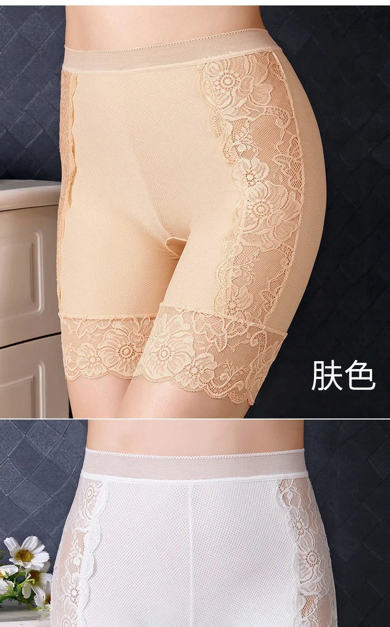 Plus Size Lacy Anti-Chafing Slip Shorts for Women – Lace Thigh Saver Under Dress Shorts Bazaare Mart Girdle