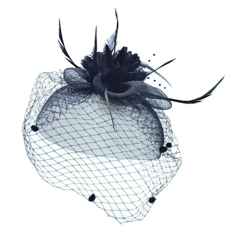 Mesh Veiled Flower Fascinators Bazaare Mart Mesh Veiled Flower Fascinators