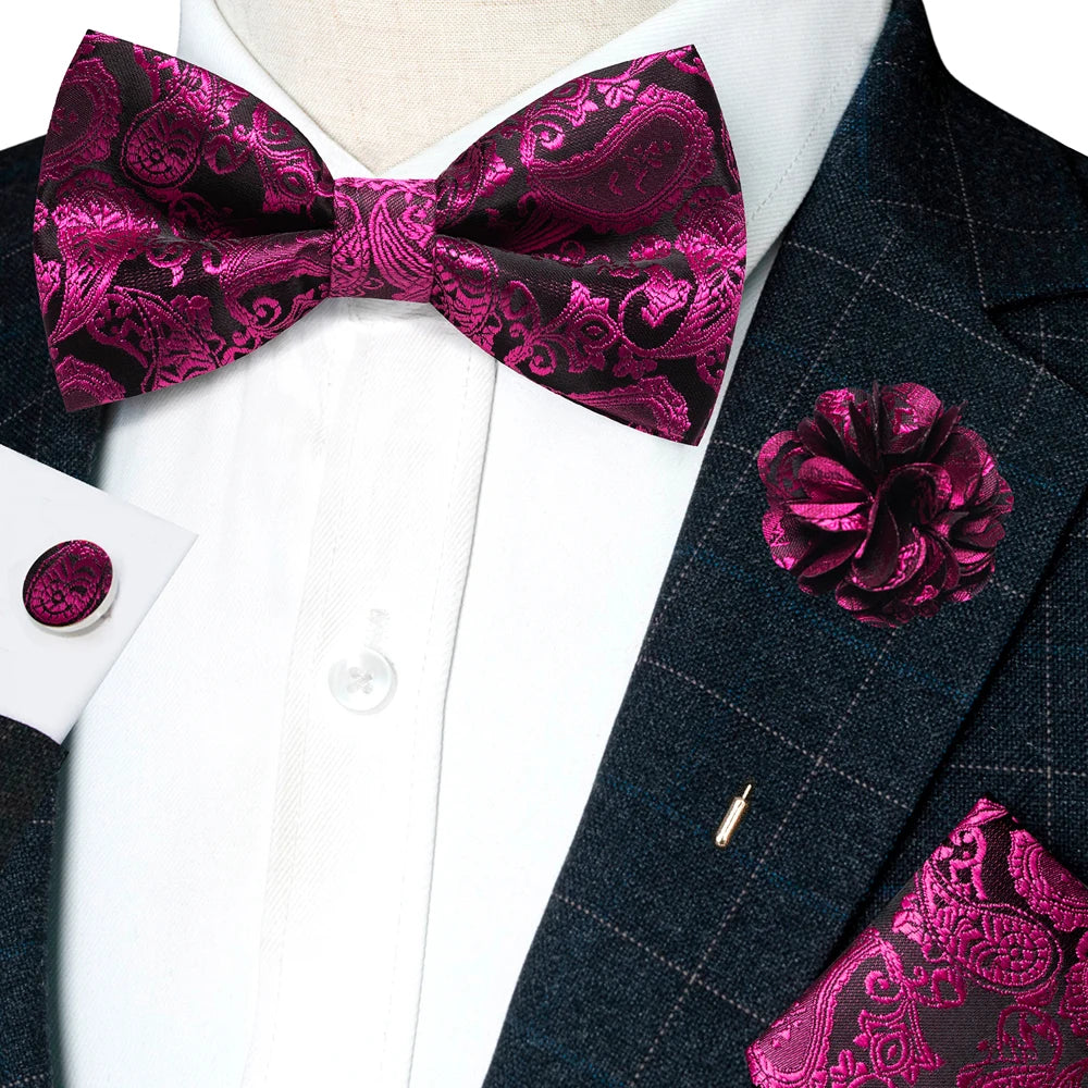 Paisley Jacquard Bow Tie 4pc Set Bazaare Mart Paisley Jacquard Bow Tie 4pc Set