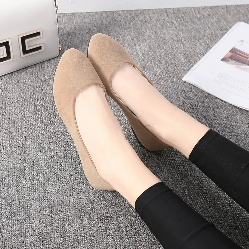 Suede Flat Slip Ons