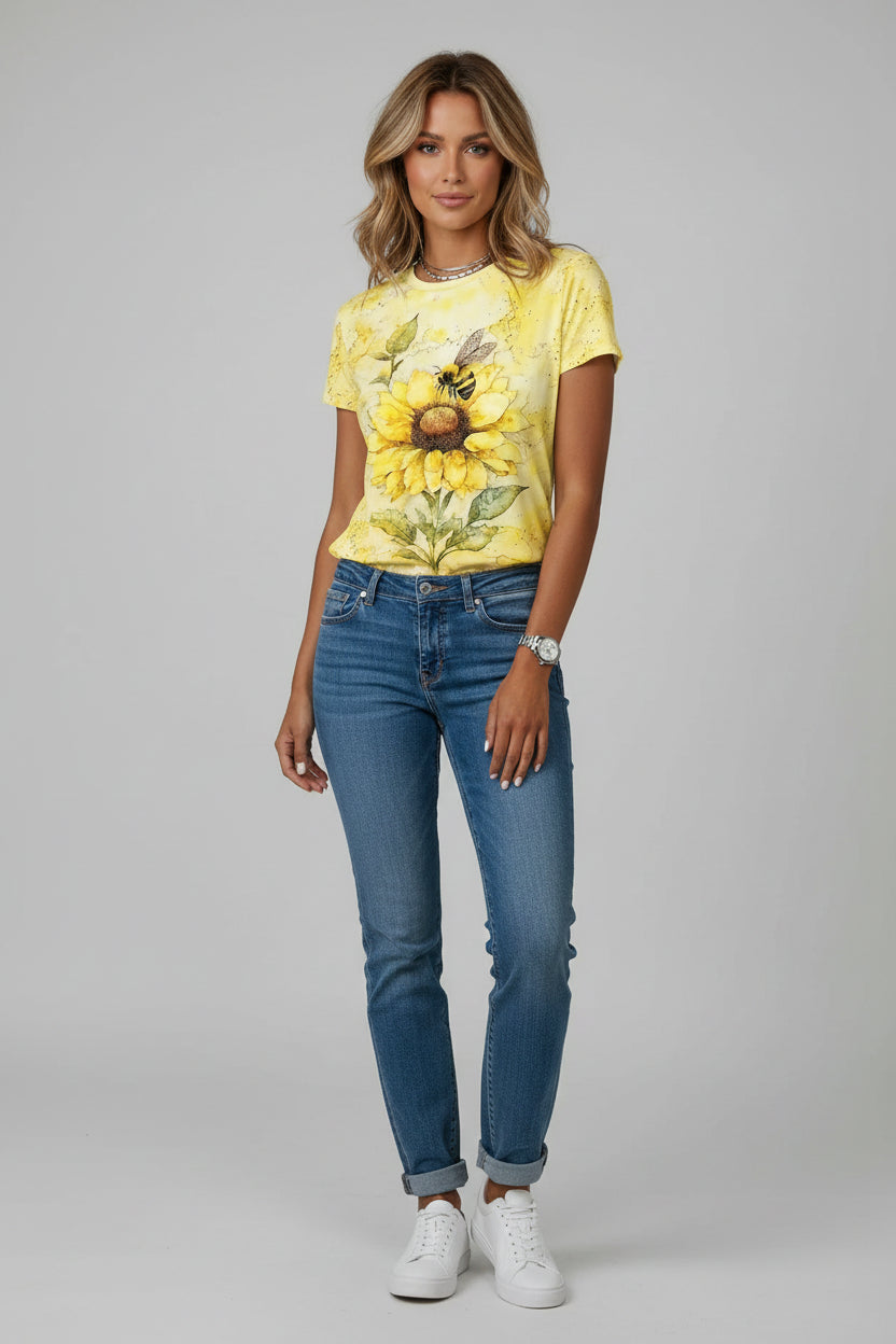 Women’s Graphic Summer Casual T-Shirts PB140AT4-HGXG13 Bazaare Mart Lady's T-Shirt