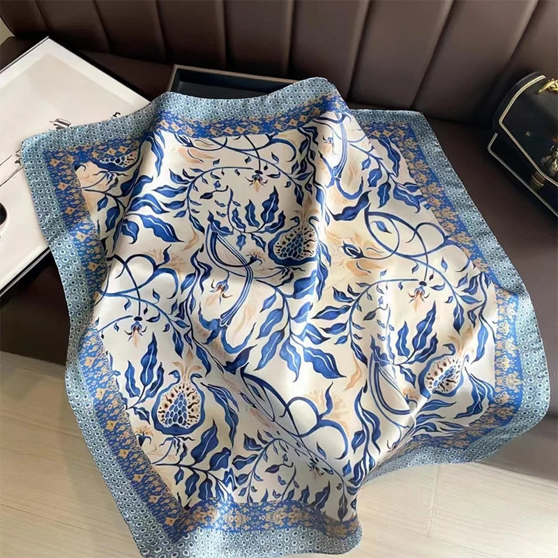Pashmina Silk Scarf JNC133-01 70X70cm Bazaare Mart Silk Scarf
