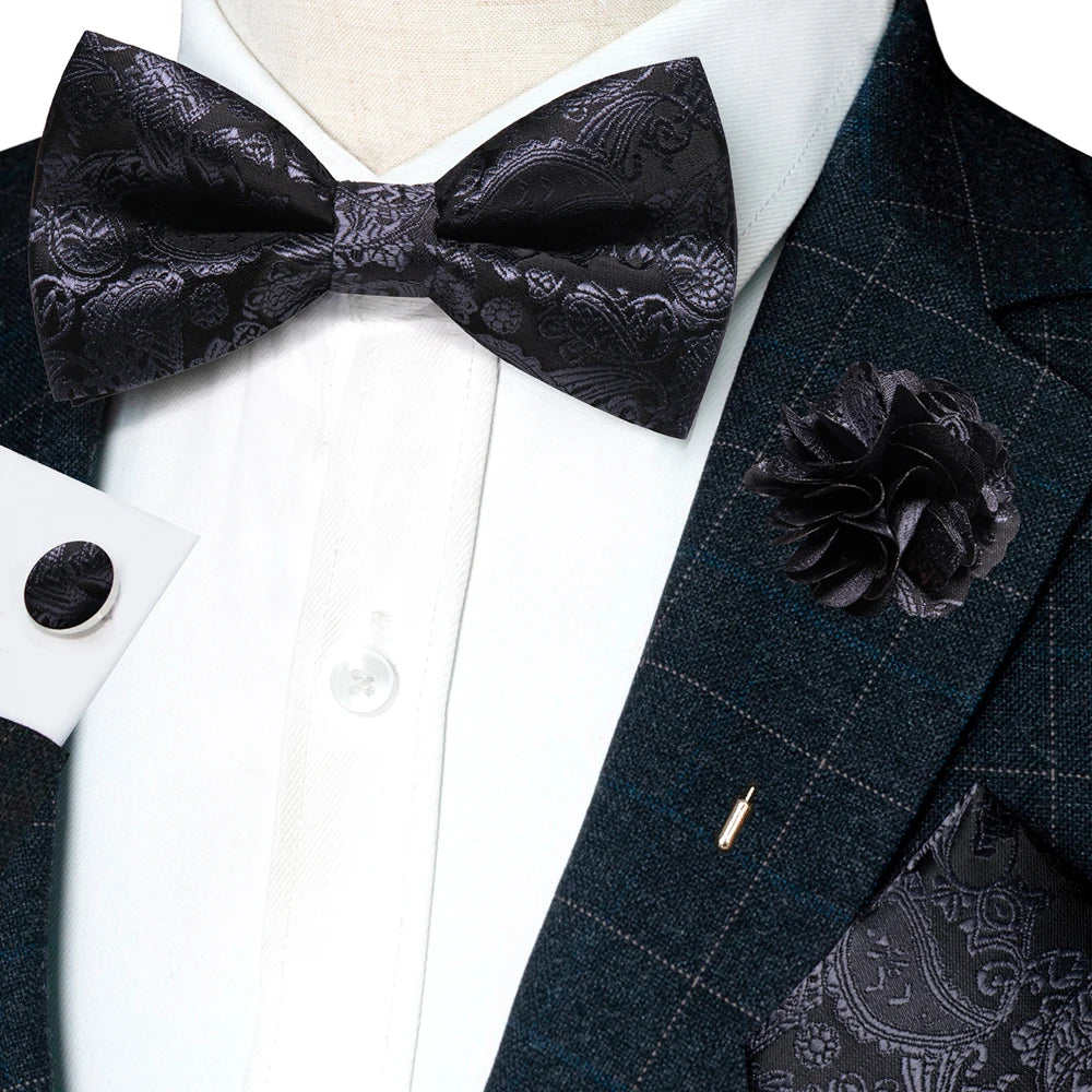 Paisley Jacquard Bow Tie 4pc Set Bazaare Mart Paisley Jacquard Bow Tie 4pc Set