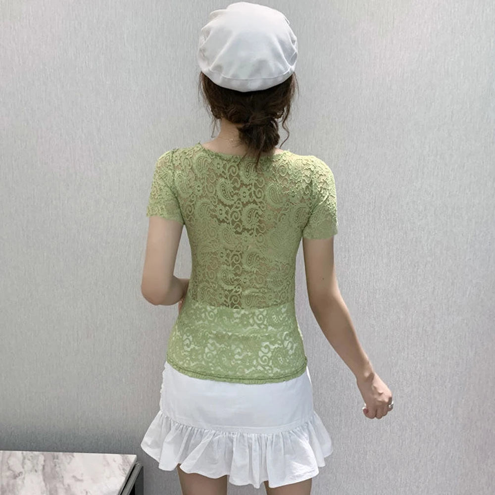 Lace Turtleneck Long Bell Sleeve Bazaare Mart Lace Turtleneck Long Bell Sleeve