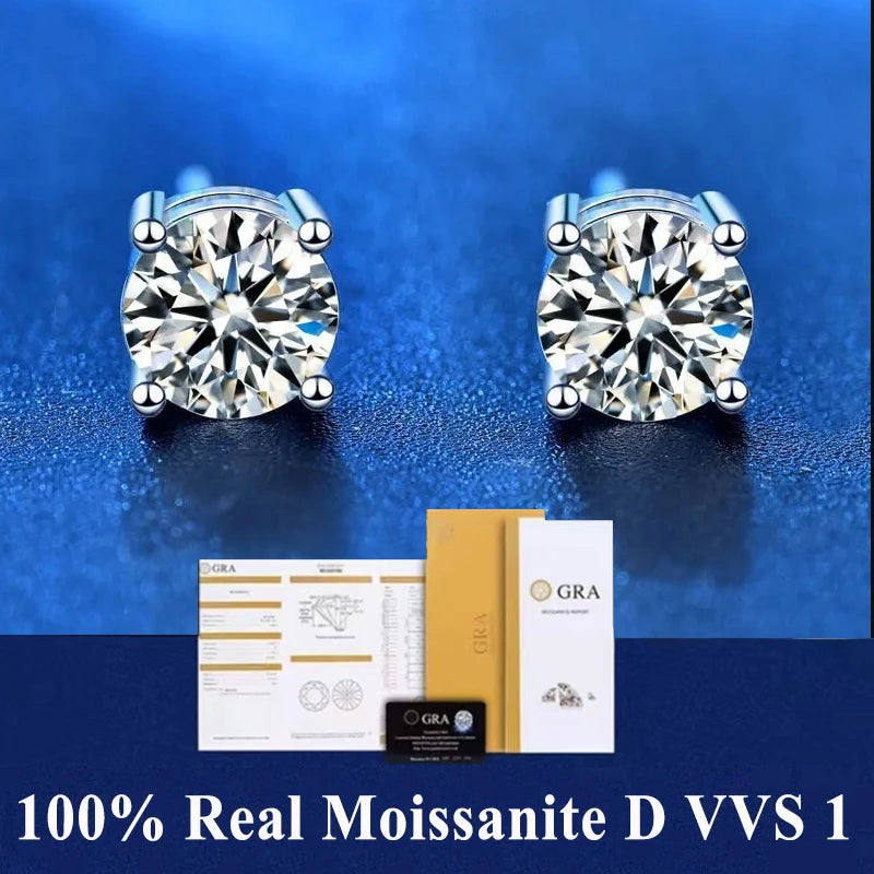 Moissanite Stud Earrings For Women