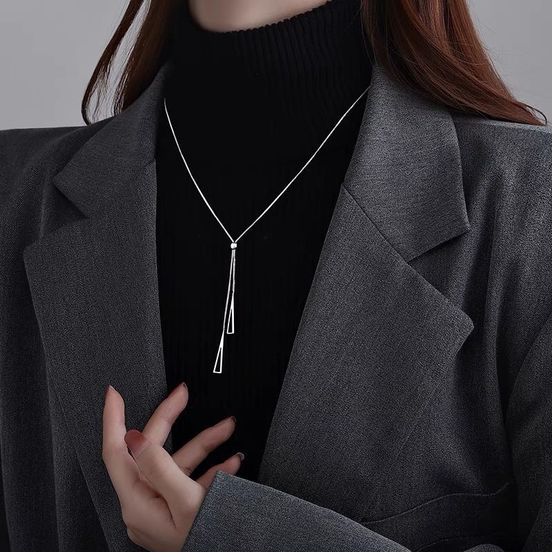 Simple Long Triangle Bolo Necklace