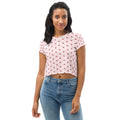 Striped Cherries Crop Tee Bazaare Mart Cropped Tee